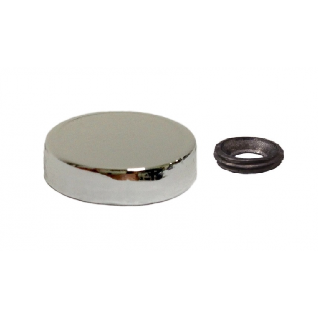 Acabamento Cabeça Chata ZAMAC Para Espelho, Vidro Ou Painel