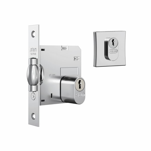 Fechadura Stam Rolete Roseta 1005 Quadrada