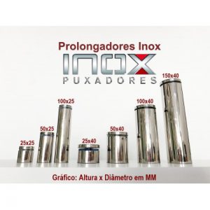Prolongador Inox - Espessura 40mm - Alt 25mm a 150mm (Detalhes no Anúncio)