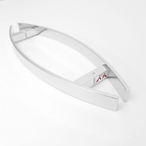 Puxador Inox Barra Chata Curvo 45cm a 80cm para Portas e Portões -Espessura 30mm - Imagem 2