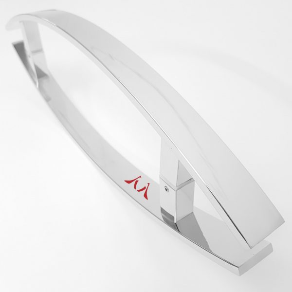 Puxador Inox Barra Chata Curvo 45cm a 80cm para Portas e Portões -Espessura 30mm - Imagem 3