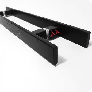 Puxador Inox Barra Chata Preto com Detalhes para Portas e Portões-Espessura 40x10mm -60cm a 100cm (Detalhes no Anúncio)
