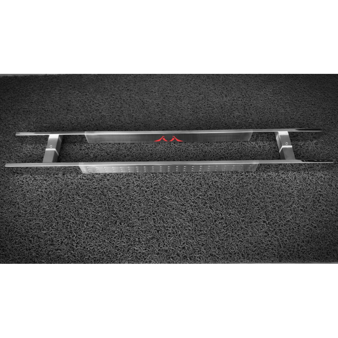 Puxador Inox Barra Chata com Meio Escovado e Detalhes para Portas e Portões - Largura Perfil 30mm - 45cm e 60cm (Detalhes do Anúncio) - Imagem 4