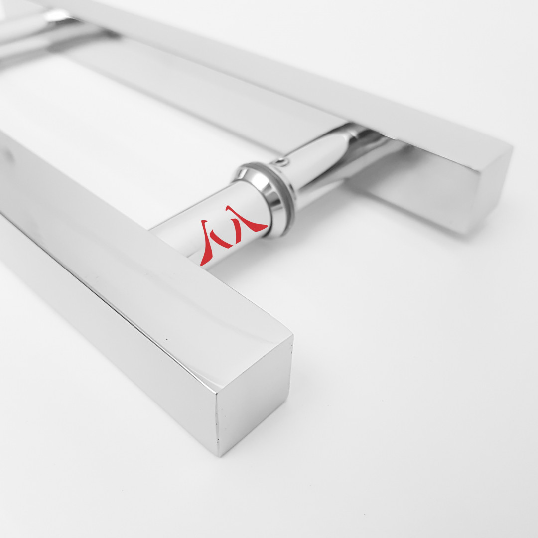 Puxador Inox Quadrado Para Portas E Portões -Espessura 30mm - 60cm e 80cm (Detalhes no Anúncio)