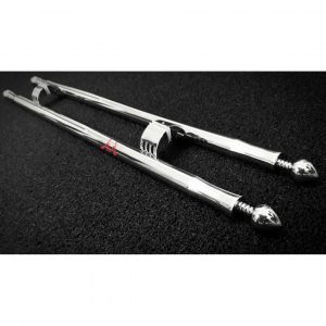 Puxador Inox Tubular 120cm x60 Detalhado Nas Pontas Para Portas E Portões -Espessura 38mm