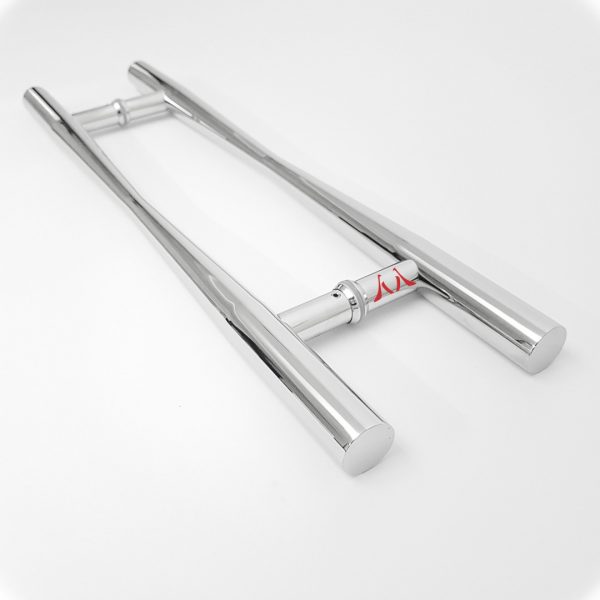 Puxador Inox Tubular Ampulheta para Portas e Portões -Espessura 32mm - 45cm e 60cm (Detalhes no Anúncio) - Imagem 2