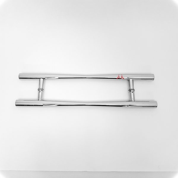Puxador Inox Tubular Ampulheta para Portas e Portões -Espessura 32mm - 45cm e 60cm (Detalhes no Anúncio) - Imagem 3