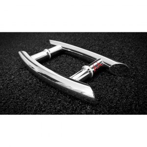 Puxador Inox Tubular Curvo para Portas e Portões - Espessura 32mm- 30cm a 80cm (Detalhes no Anúncio)