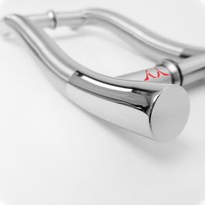 Puxador Inox Tubular Em S com Meio Escovado para Portas e Portões -Espessura 25mm - 30cm e 45cm (Detalhes no Anúncio)