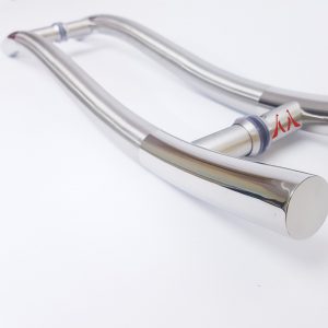 Puxador Inox Tubular Em S com Meio Escovado Para Portas E Portões -Espessura 32mm - 50cm e 60cm (Detalhes no Anúncio)