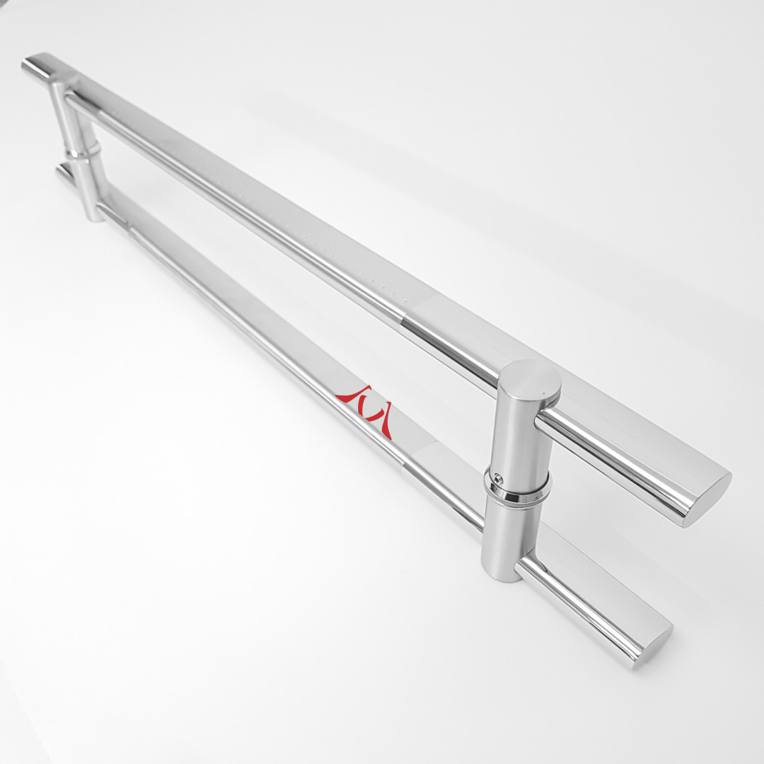 Puxador Inox com Detalhe Escovado para Portas e Portões - de 45cm a 100cm (Detalhes no Anuncio) - Imagem 5