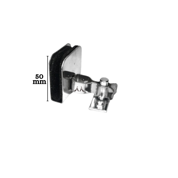 Batedor Para Porta De Vidro Pressão Amortecimento Inox - Imagem 2